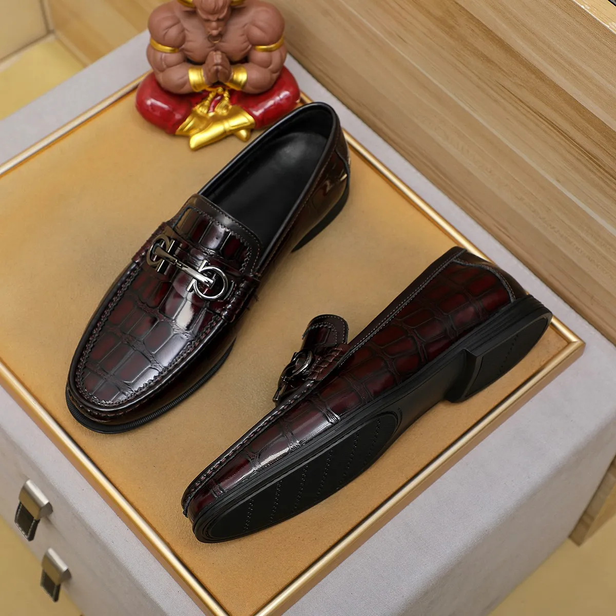Men's shoes 250 🕷🕷🐂【Ferragamo】Ferragamo Popular fashionable casual shoes🇨🇳Official website counter 1:1 production, original mold opening💯Good quality can be seen, imported high-end first-layer pebbled calfskin, water-dyed🐂leather lining🌿very clear texture, high-quality waterproof, non-slip and wear-resistant outsole🎋high quality and low price, truly handmade🍓, color optional! Code number 38-44 (45. To be customized)